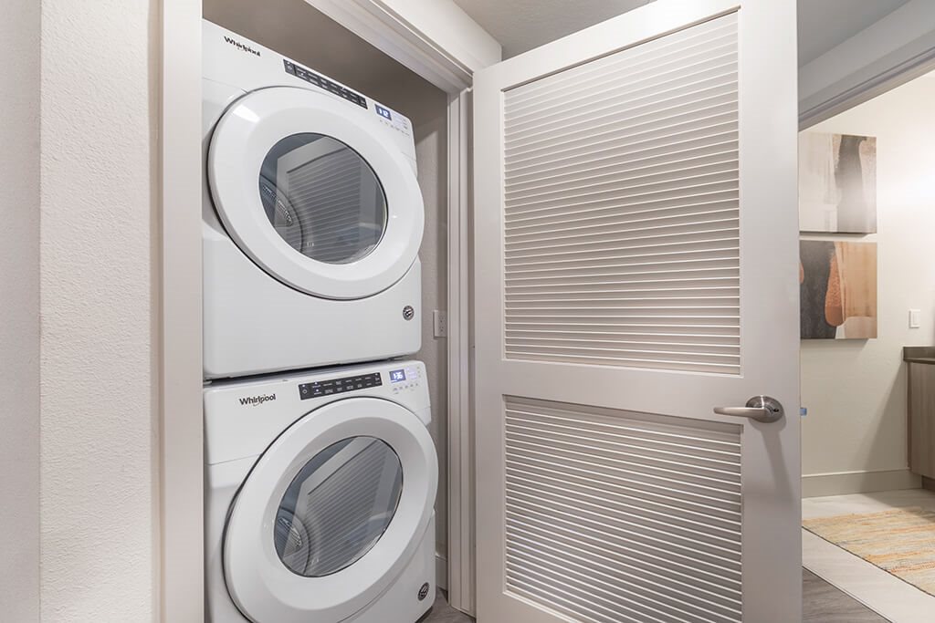 Stacked laundry at The Braydon Apartments in Napa CA